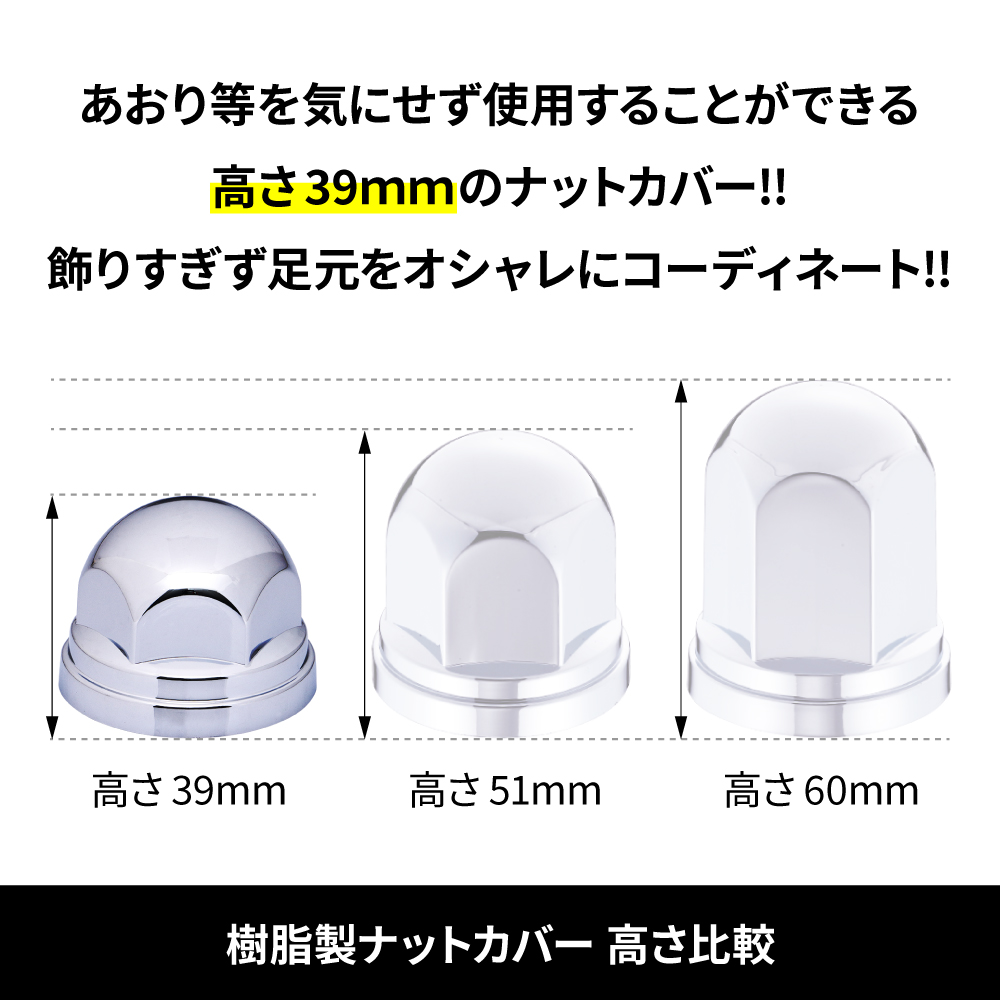 ジェットイノウエ 丸型ナットカバー ISO33mm 高さ39mm 10個入