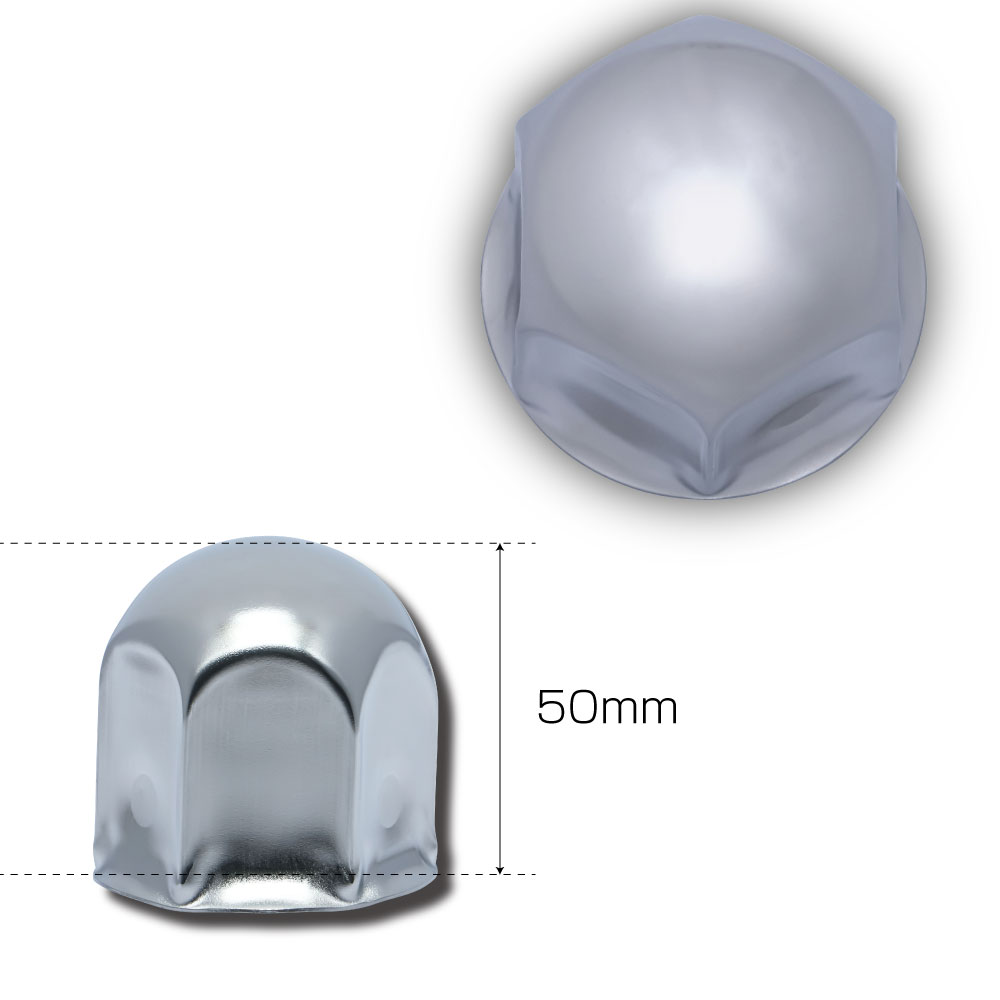 ジェットイノウエ 丸型ナットカバー 41mm ステンレス/クロームメッキ 高さ50㎜ 8個入り