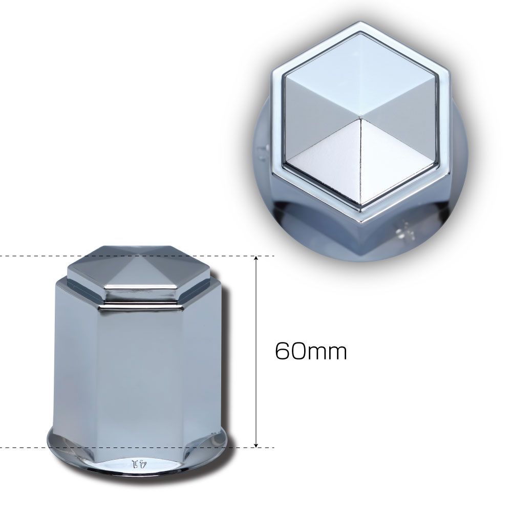 ジェットイノウエ 角型ナットカバー 41mm 樹脂/クロームメッキ 高さ60㎜ 6個入り