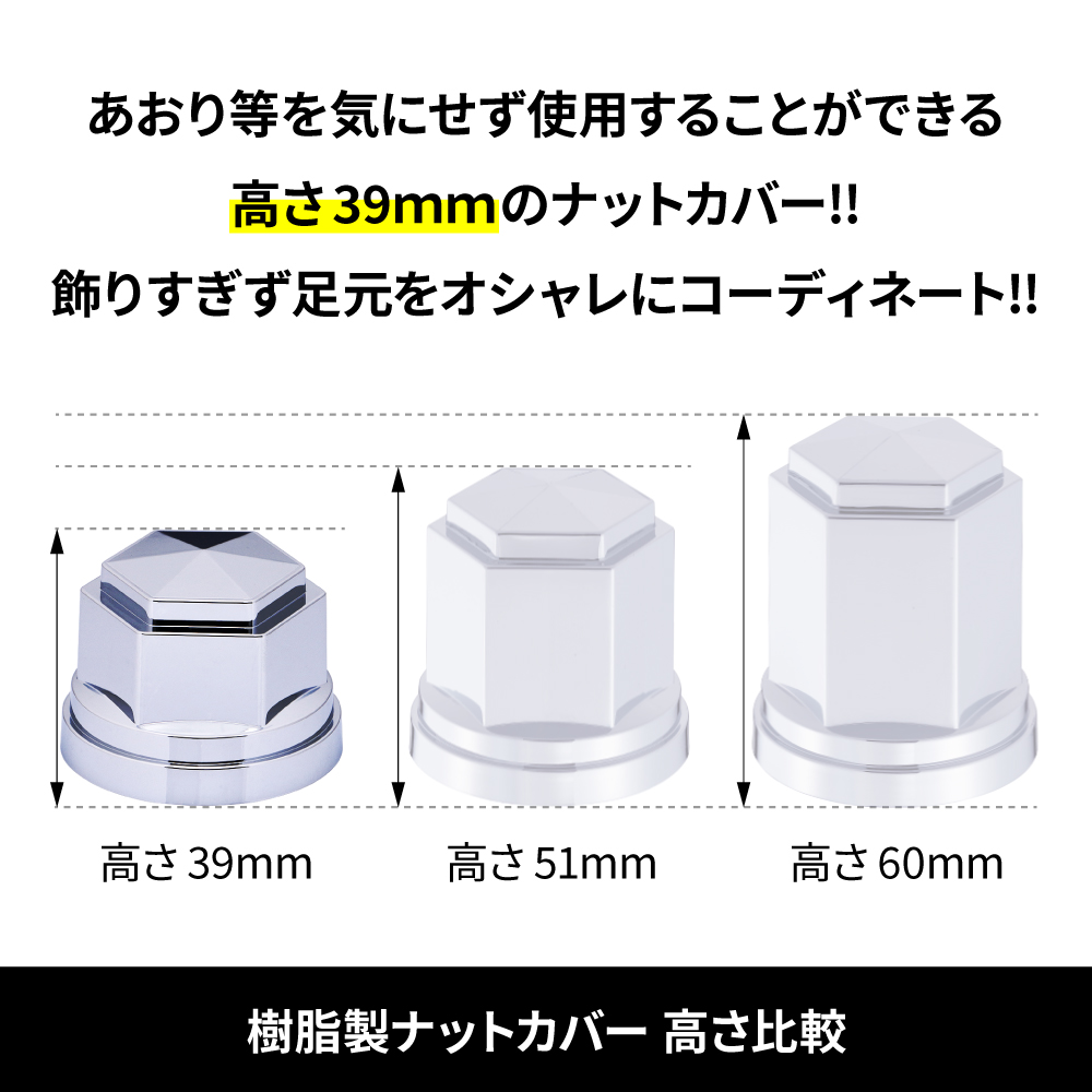 ジェットイノウエ 角型ナットカバー ISO33mm 高さ39mm 10個入