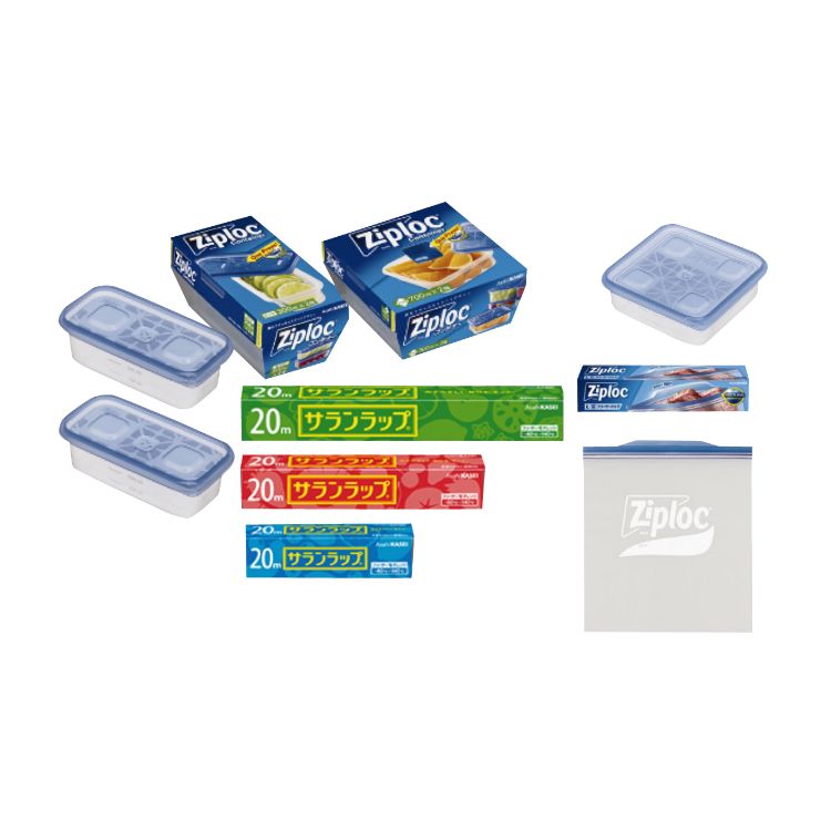 旭化成 ジップロック・サランラップ食品保存セット