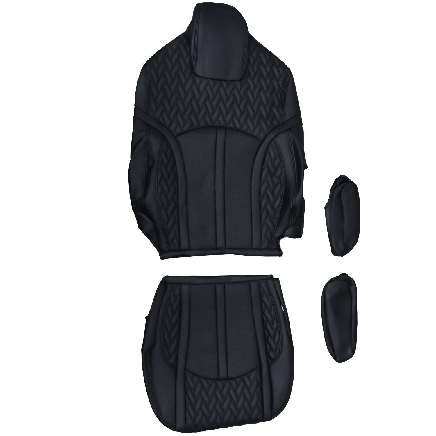 ジェットイノウエ DXシートカバー「Fit（フィット）」 17プロフィア/レンジャー 標準シート 黒/黒糸