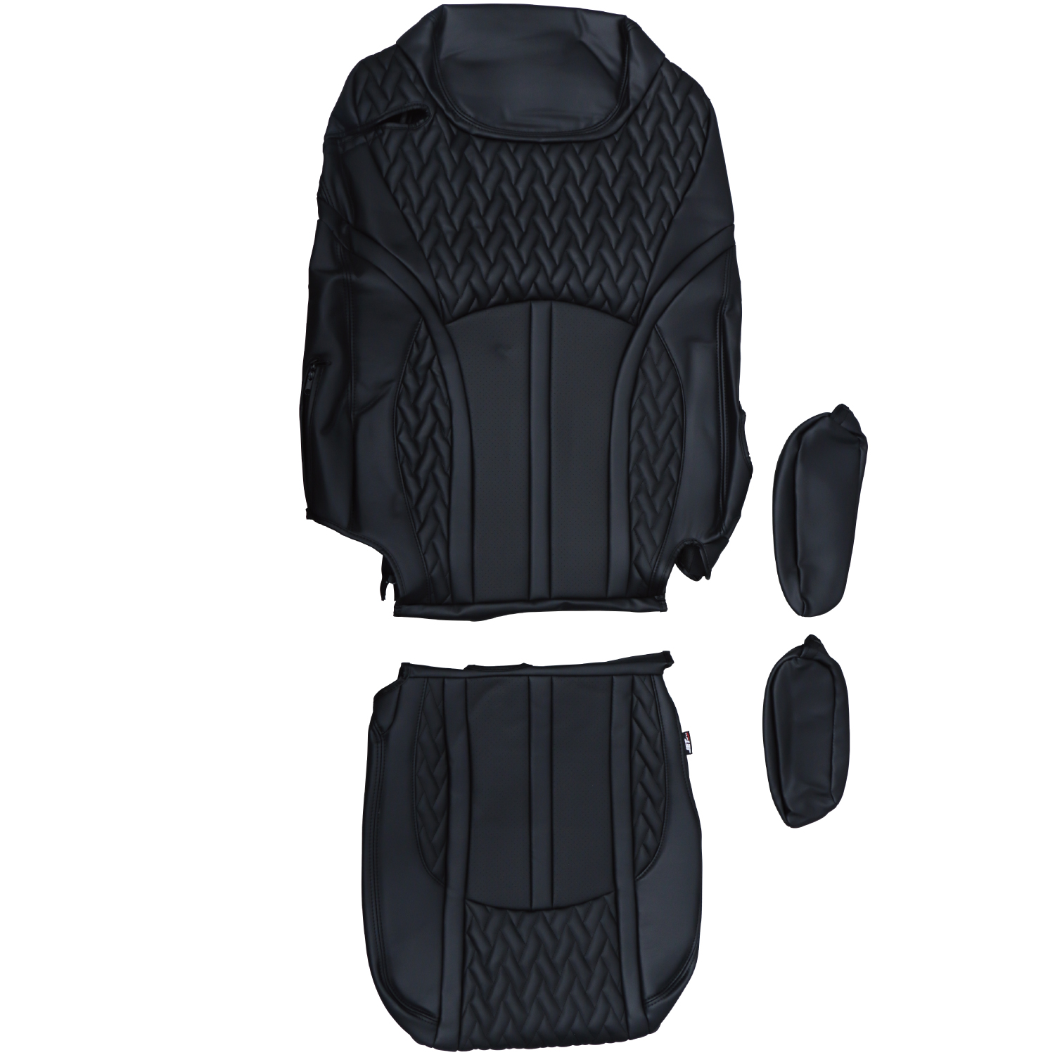 ジェットイノウエ DXシートカバー「Fit（フィット）」 17プロフィア/レンジャー 高機能シート用 黒/黒糸